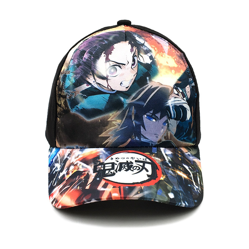亞馬遜鬼滅之刃Demon Slayer卡通周邊印花兒童棒球帽遮陽帽子