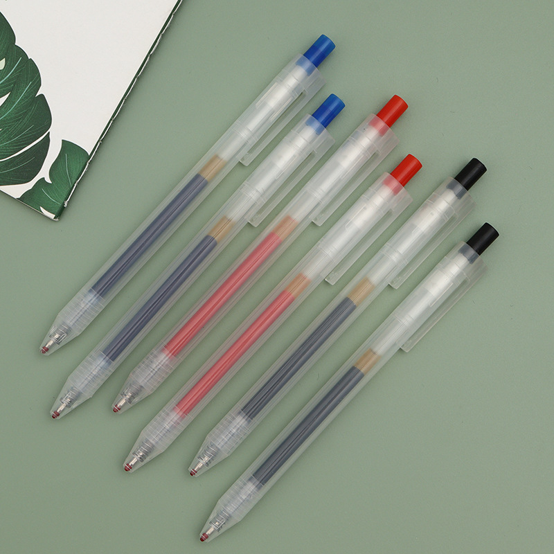Factory direct matte unprinted wind press large capacity carbon neutral pen student office neutral pen