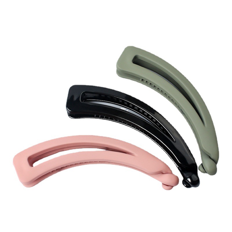 Large vertical frosted banana simple ponytail hair clip girls after travel hair clip wholesale