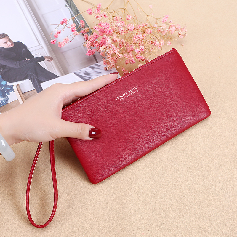 2020 Korean Style Zipper Clutch Coin Purse Wallet New Style Women's Long Wallet Large Capacity Women's Wallet