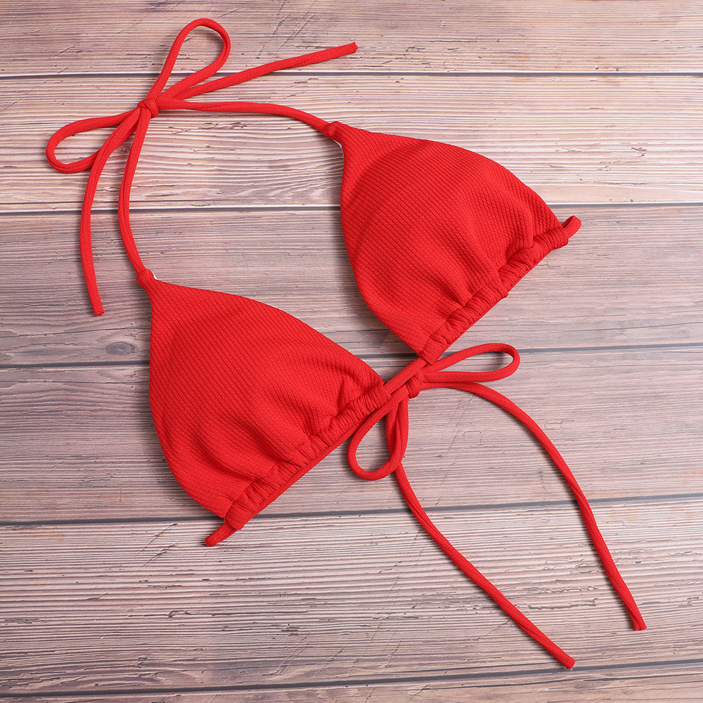Manufacturers produce foreign trade bikini sexy solid color bikini ladies split swimsuit bikini spot wholesale