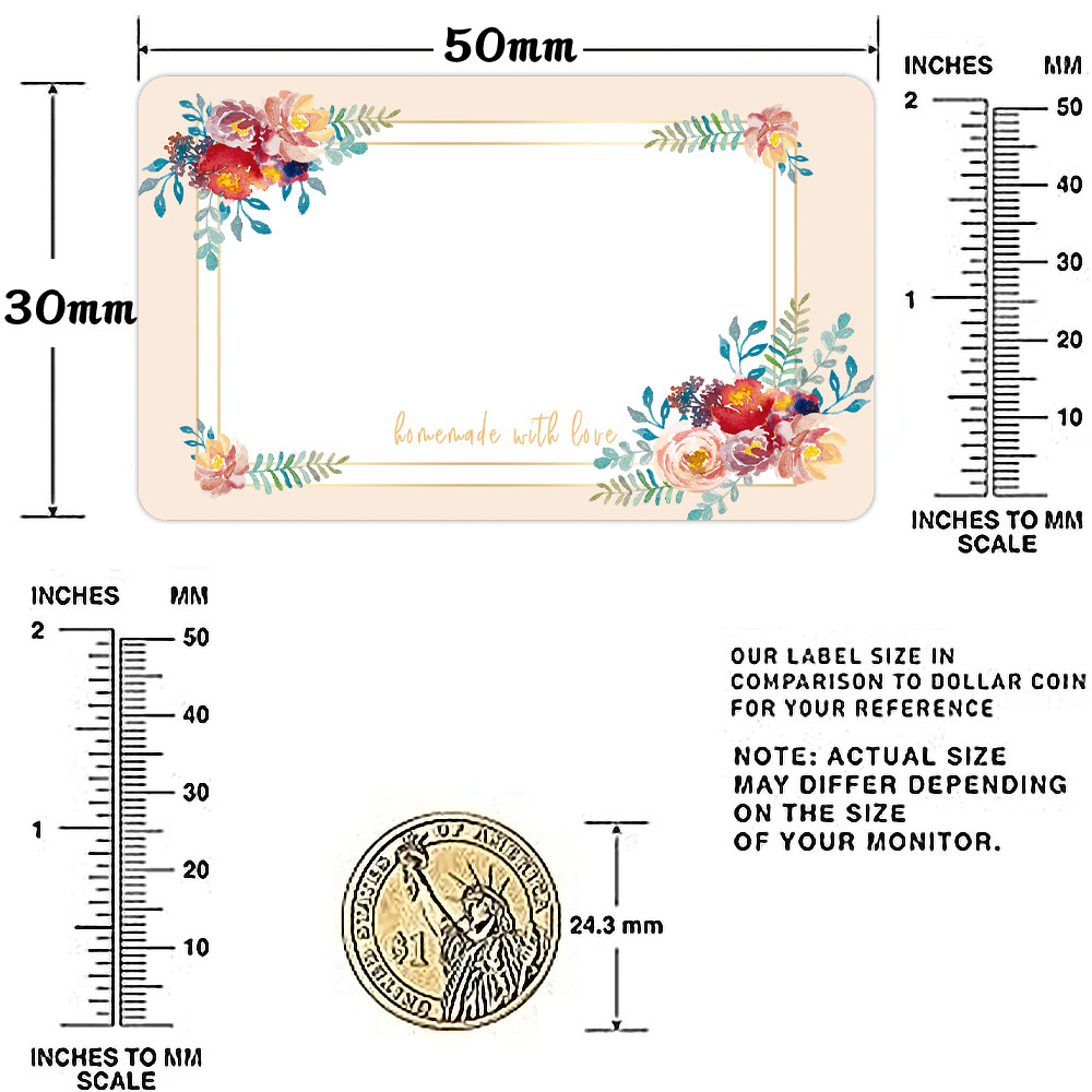 Wholesale 500 stickers/roll floral border name stickers classification mark stickers office supplies stickers self-adhesive sticker labels