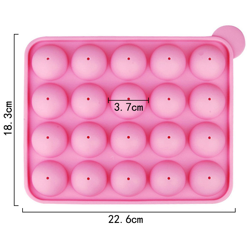 Wonderful silicone lollipop mold 20 hole DIY reusable silicone cake mold does not match the stick