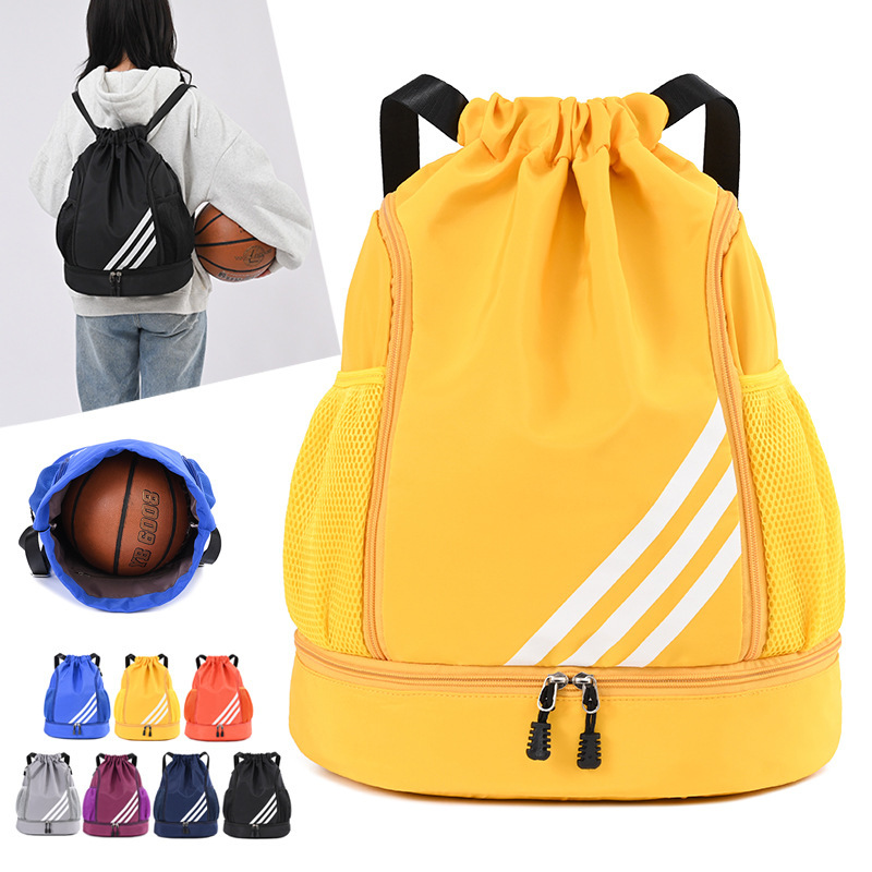 New Bundle Basketball Backpack Outdoor Sports Leisure Fitness Folding Travel Backpack Printable LOGO Wholesale