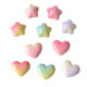 Sweet gradient color love five-pointed star resin accessories mobile phone shell hair accessories cream glue accessories pj1272
