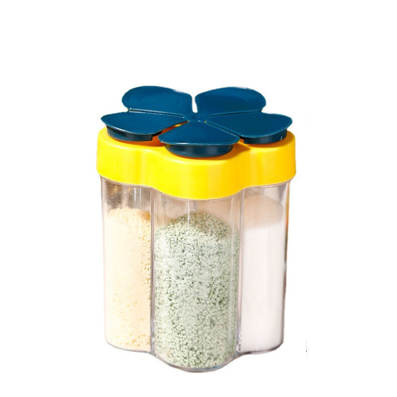 Five-in-one kitchen seasoning box seasoning bottle salt jar gourmet powder seasoning seasoning box household multi-color optional seasoning jar