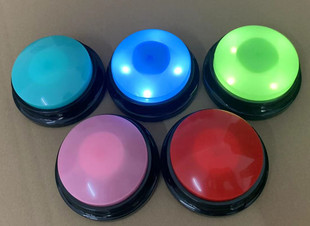 Luminous Recording Pet Communication Dog Voice Box Training Talking Toy Sounder Squeeze Box Voice
