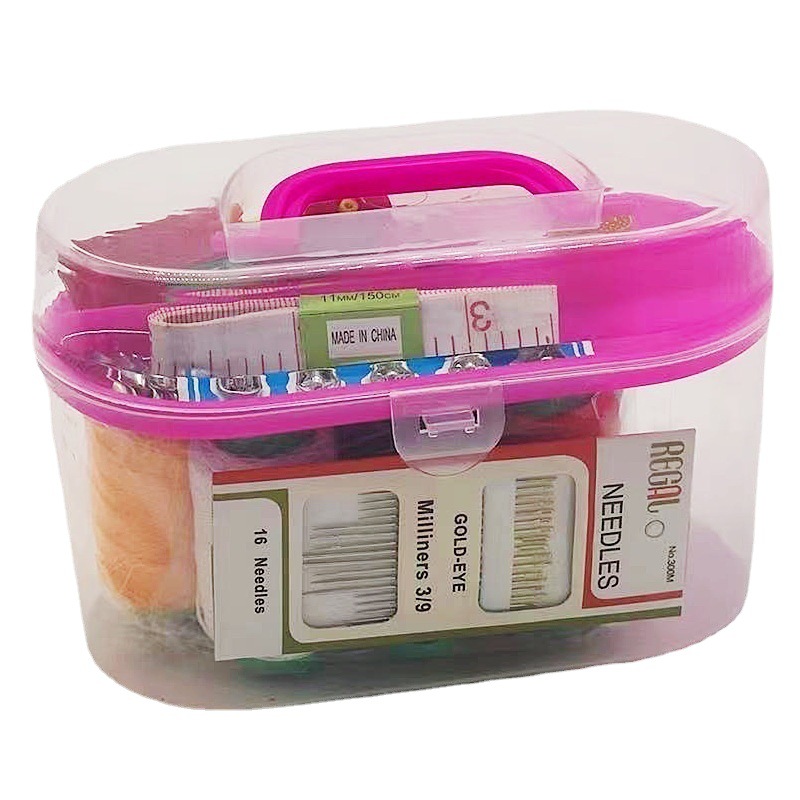 10-piece large sewing box household sewing tool sewing kit multi-functional sewing set treasure chest wholesale