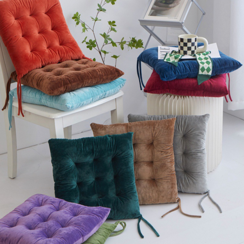Autumn and Winter thickened Crystal velvet cushion tatami cushion office chair cushion student bench adjustment butt cushion