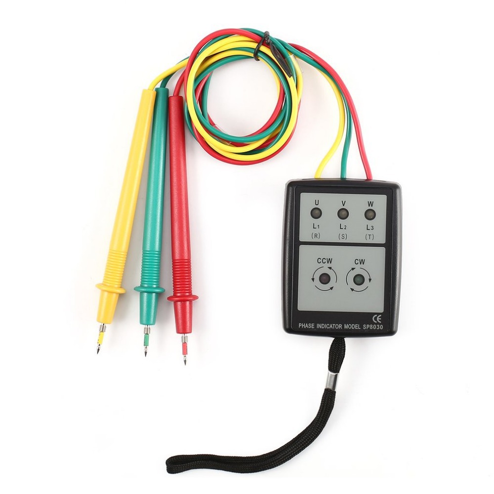 Digital display three-phase AC 60-600V phase sequence detector ammeter AC phase meter phase sequence meter