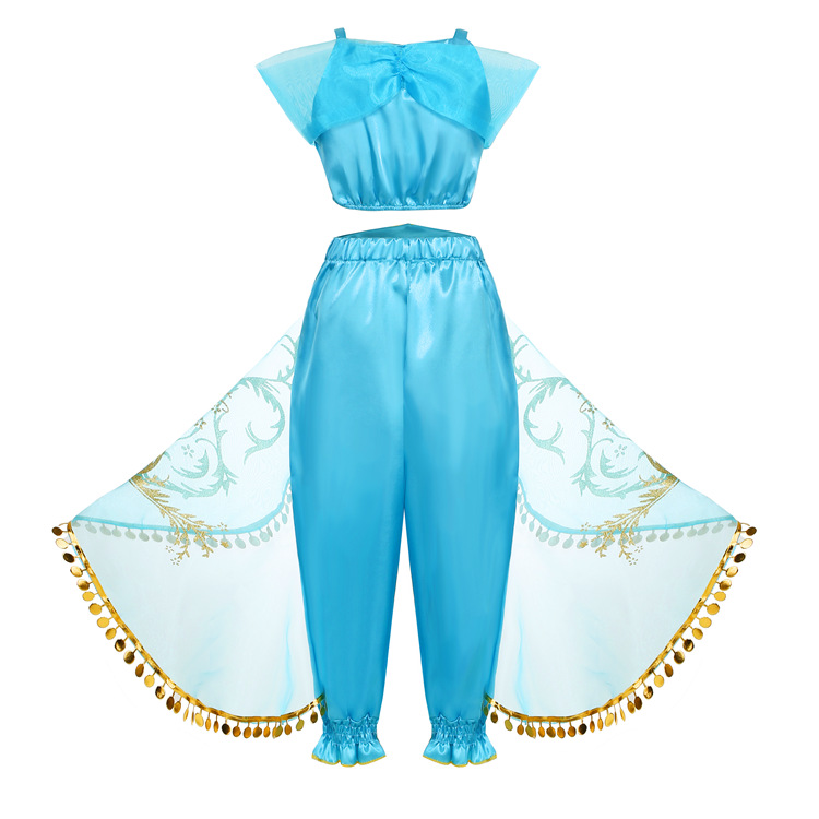 20223 foreign trade Girl Aladdin cosplay jasmine jasmine princess two-piece performance suit a generation