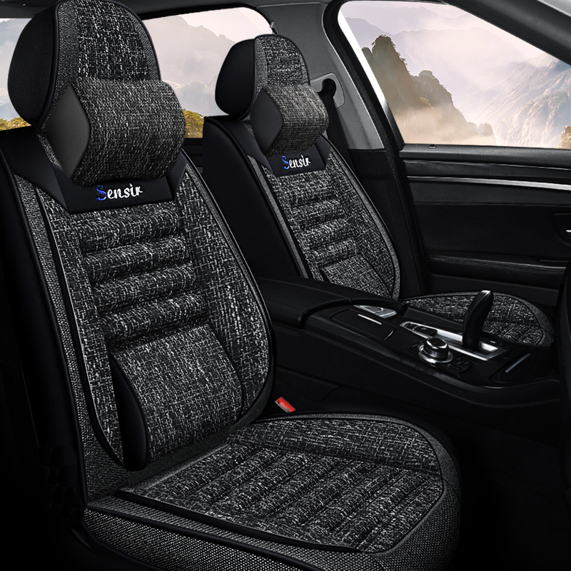 2022 new cotton and linen solid waist Four Seasons cushion car cushion seat cushion seat cover manufacturer one-piece delivery Amazon