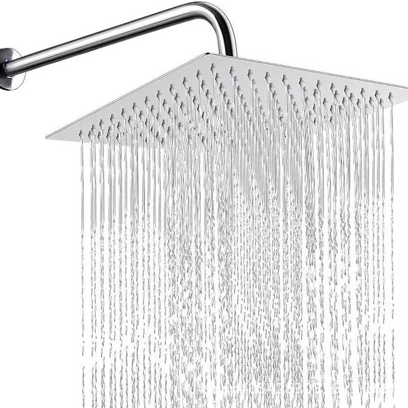 Cross-border foreign trade stainless steel top spray shower suit shower nozzle supercharged household shower nozzle bathhouse Hotel