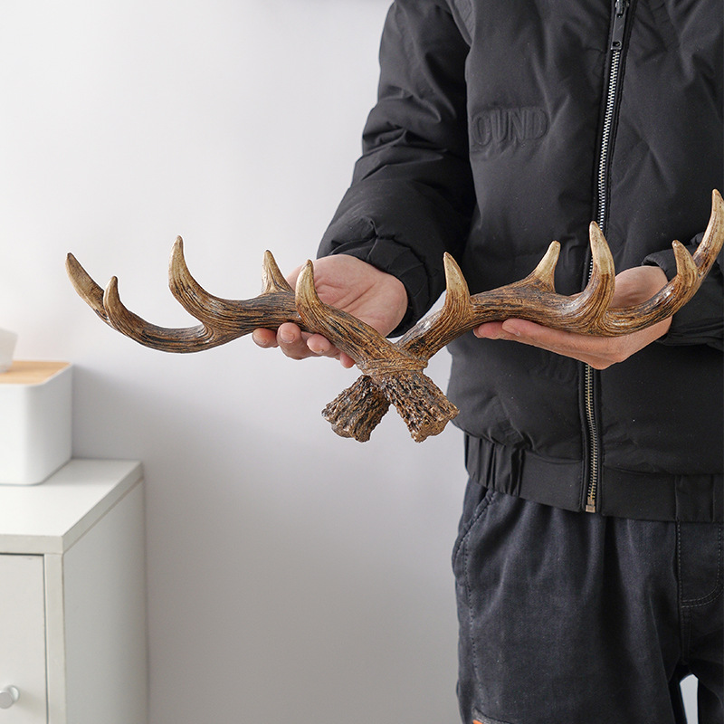 American retro antler decorative hook wall hanging coat hook creative clothing store hallway wall decoration key hook