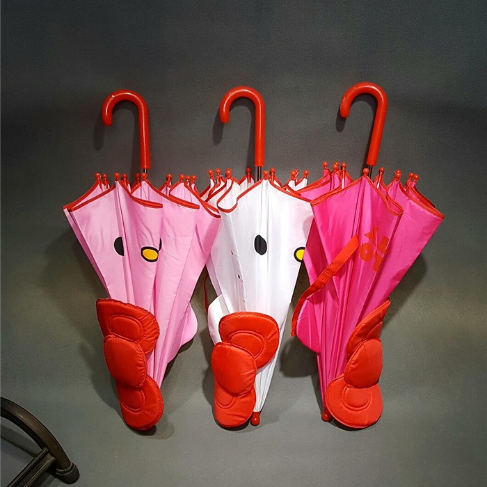 Korean Genuine hello Cat Long Handle Umbrella Children's Sunny Umbrella Cute Bow Ear Cat Umbrella Student Umbrella