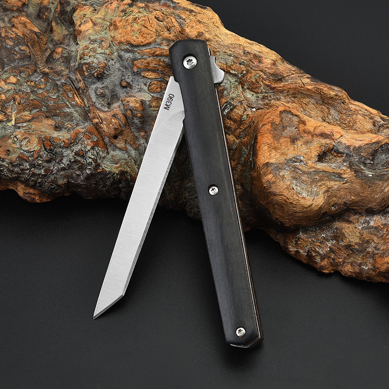 M390ミニナイフ屋外キャンプ防身折り畳みナイフ多目的ポータブル高硬度ギフトナイフ|undefined