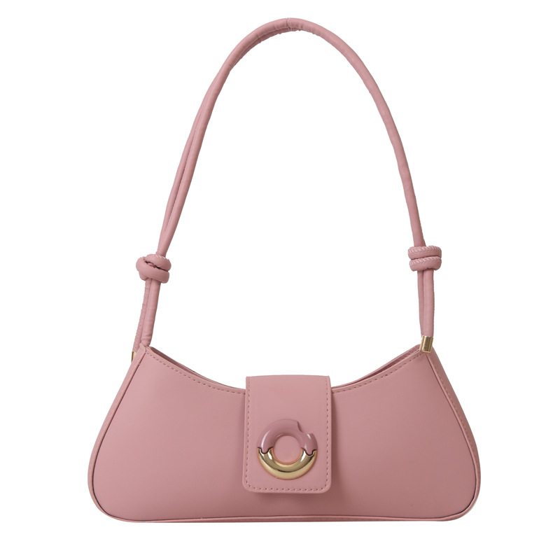 French Niche Texture Underarm Bag 2023 Summer New Solid Color PU Shoulder Bag Commuter All-match Crossbody Handbag