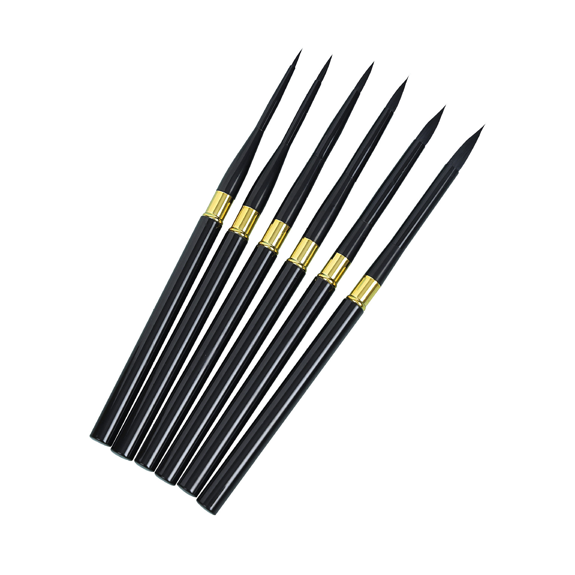 [Guan Mei] Black Swan aluminum rod painted nylon watercolor acrylic brush Hook pen soft wool round head pen set pen