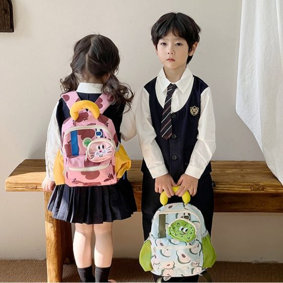 Kindergarten Schoolbag Boys and Girls Small Backpack 3-6 Years Old Baby Animal Children Backpack Dopamine Schoolbag