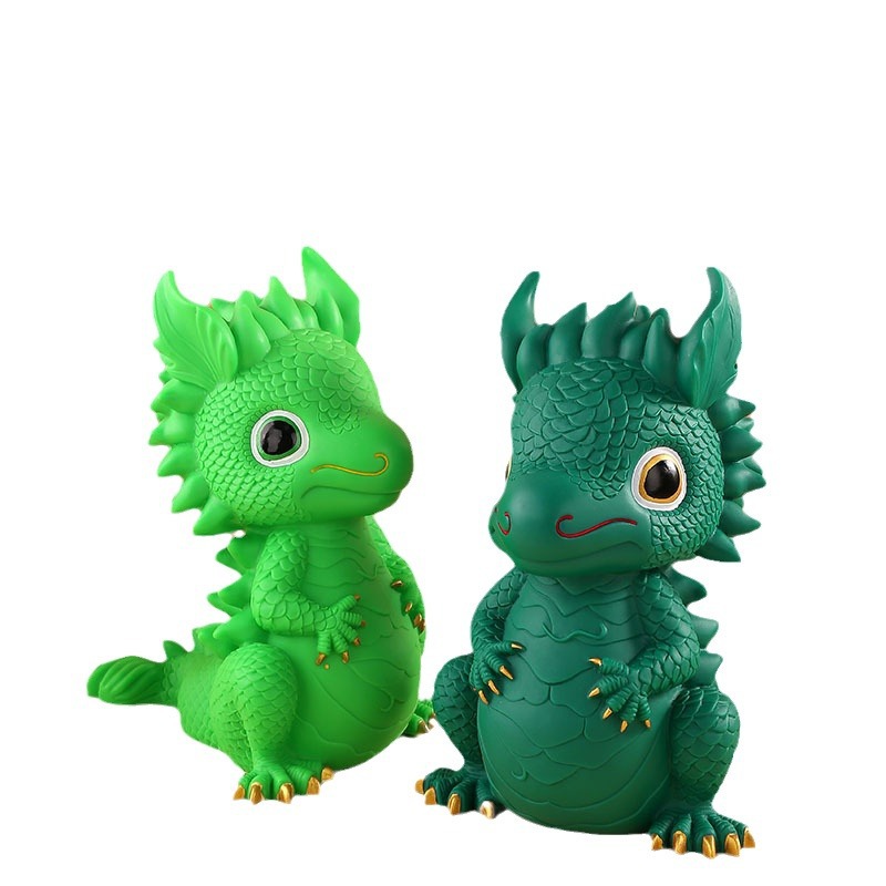 2024 cartoon dragon year piggy bank children cute zodiac Dragon vinyl piggy bank decoration creative New Year gift