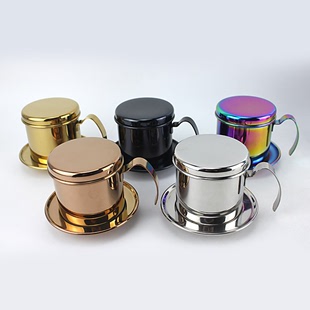 Vietnam pot 304 stainless steel hand pot Vietnam drip pot coffee drip pot drip coffee pot