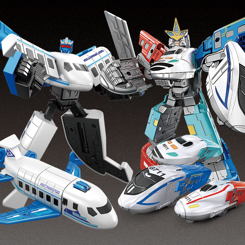 Transfiguration Toy Model Car Flat Head Robot Qing Qin Hornets Star Steel Alloy Children Boy King Kong