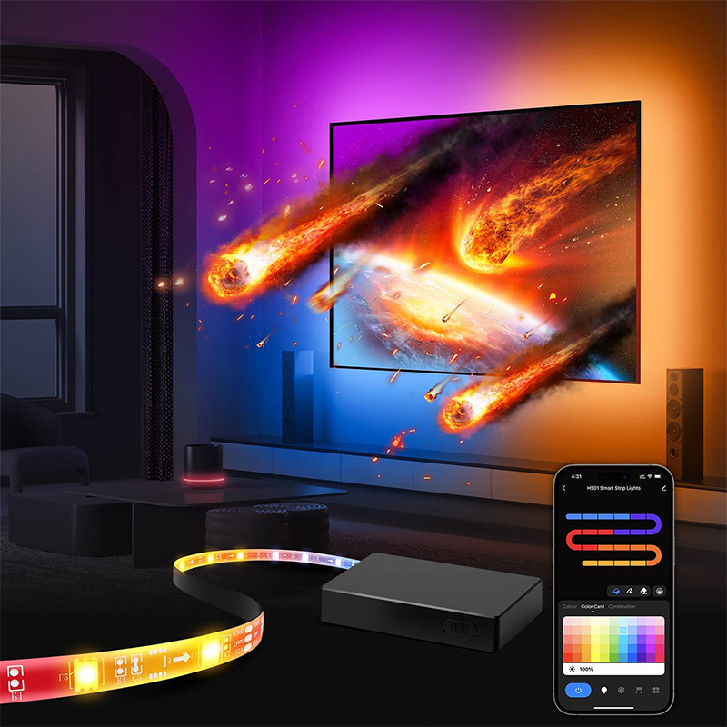 TV synchronous headlamp streamer magic color graffiti APP TV screen HDMI screen synchronous smart headlamp