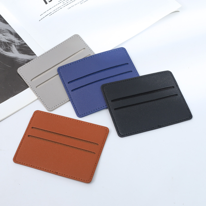 Card Holder Wholesale Leather Change Credit Card ID Card Holder pu Mini Thin Business Card Holder