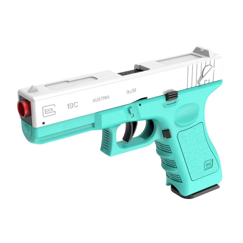 G18 can launch soft bullet automatic continuous shell Glock children boy toy gun semi-automatic empty hanging