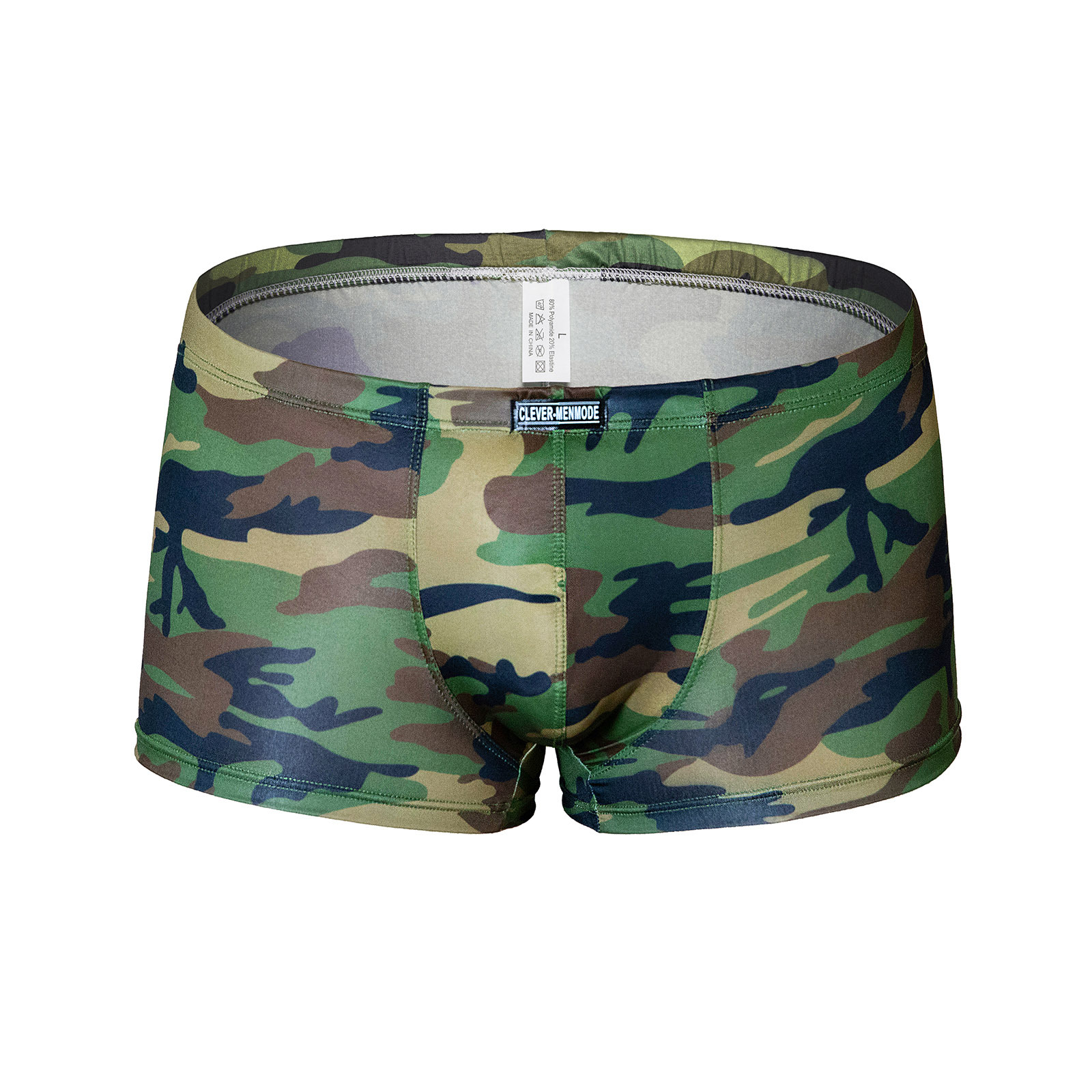 CLEVER-MENMODE Men's Fitness Sports Top Underwear Body Shaping Camouflage I-shaped Vest Boxers Combination