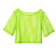 Exported to Europe and America 1980s Party Dance Ladies Fishing Net Mesh T-Shirt fishnet shirt