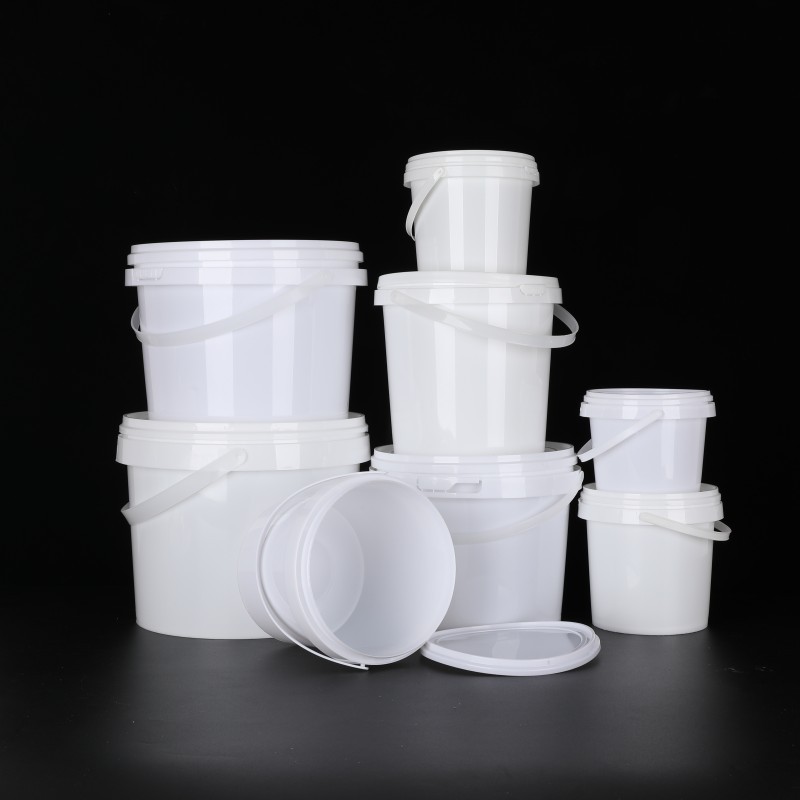 Food-grade Plastic Bucket Lid Handheld Pp Bucket Round Thickened Transparent Sealed Storage Toy Packaging