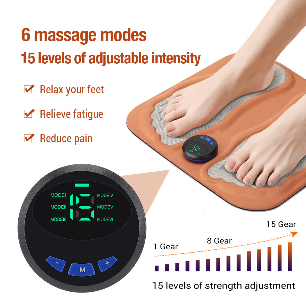 Cross Border 3D Massage Foot Mat EMS Micro Current Foot Massage Mat Pulse Foot Massager Foot Therapy Machine