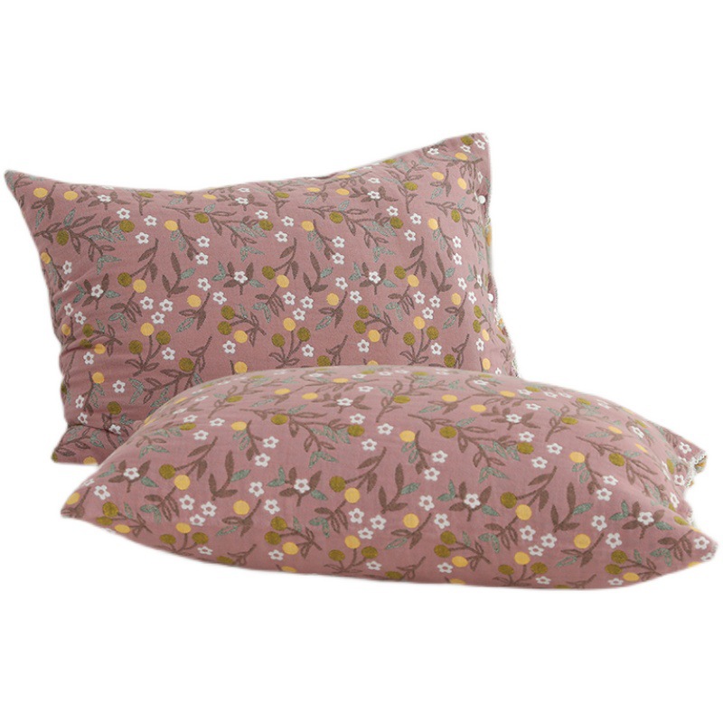 Pair of Pillowcase Single Cotton Large 52X78cm Cotton Thickened Breathable Pillowcase Single European Style Couple