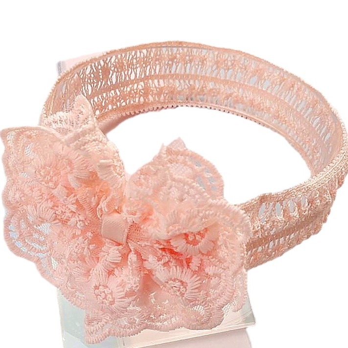 Korean style children's hair band hair accessories baby headband lace bow girl's headband Princess Pearl Flower Hundred Days photo
