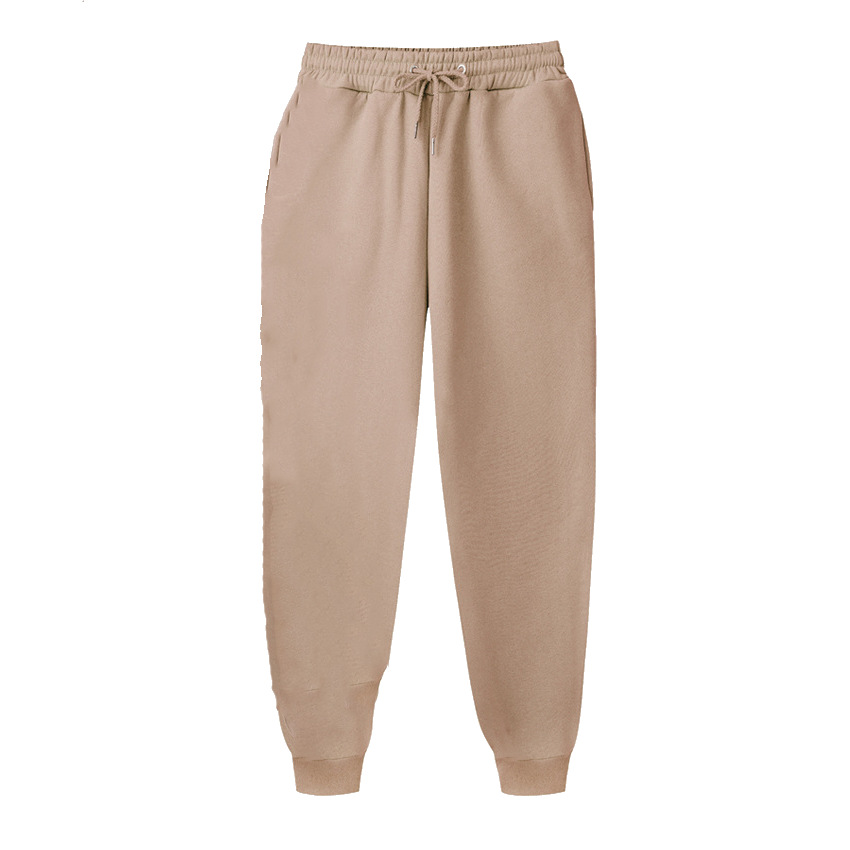 Factory wholesale 220 grams of fabric solid color light version of the fleece-lined pants European code tide brand men's and women's autumn and winter pants explosions P