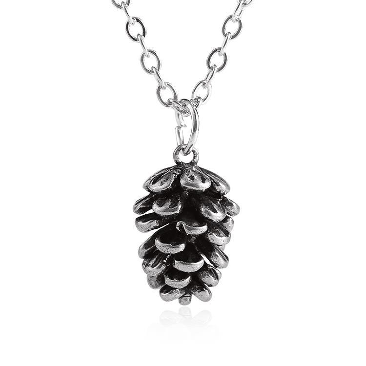 European and American Foreign Trade Cross-border Simple Necklace Personality Necklace Pine Neck Plant Specimen Necklace Amazon Popular Necklace