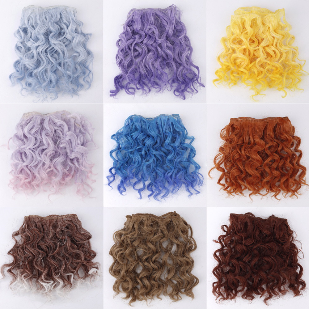New handmade cloth doll DIY Ye Luo Li Keer bjd SD doll wig hair row wool roll 15cm