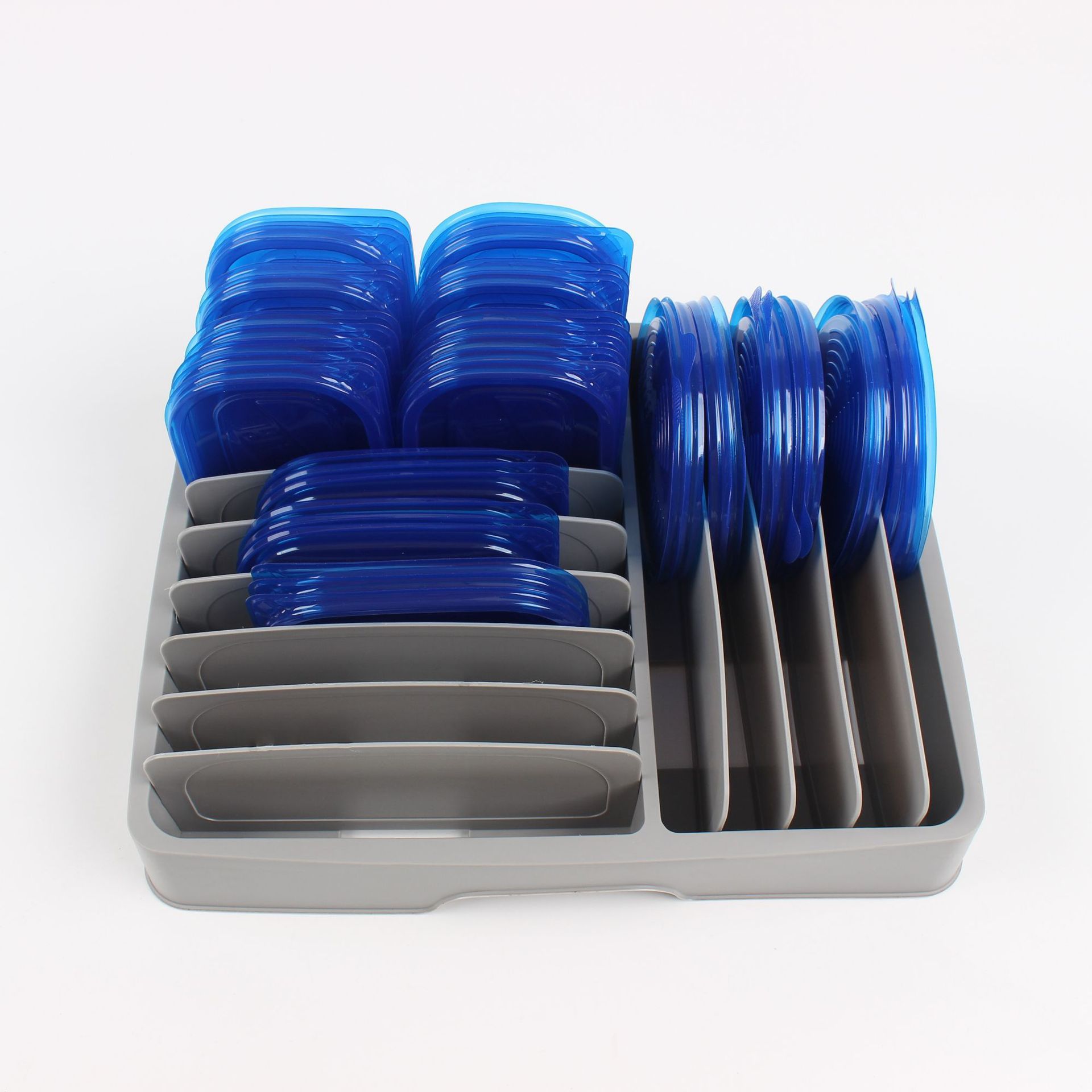 Container Lid Storage Box Preservation Lid Storage Adjustable Plastic Lid Storage Suitable for Kitchen Storage Rack