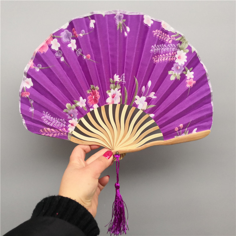 Factory Price Wholesale Brown Keel Pearl Fan Kimono Fan Shell Fan Sunflower Fan Knife Fan Japanese Women Fan Small Gift Giveaway
