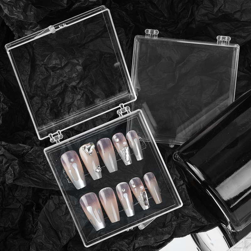Transparent Wearing Special Box Advanced Thickened Nail Art Gift Box A Piece Storage Display Box Wholesale