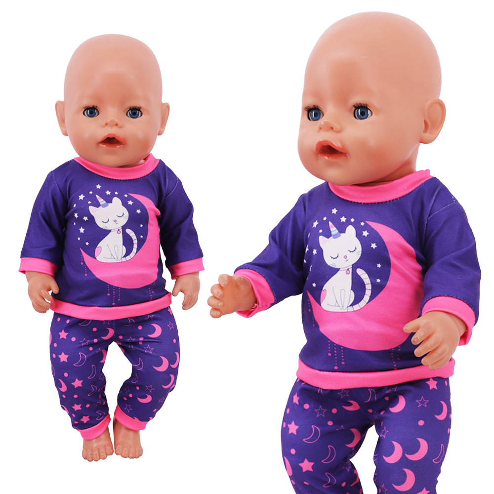 Spot cross-border 18 inch US girl doll clothes children's toys dress casual pajamas summer doll clothes