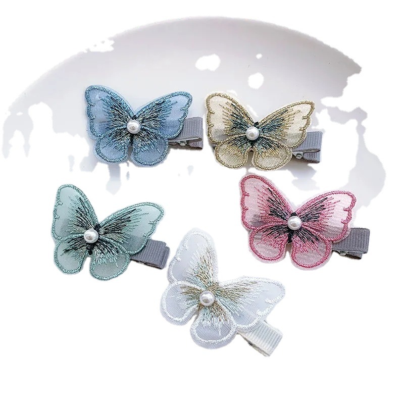 Fairy Flesh Butterfly Hairpin Female Internet Celebrity Braided Hair Back Head Side of Baby Adult Girl Girl Class Gift Jewelry