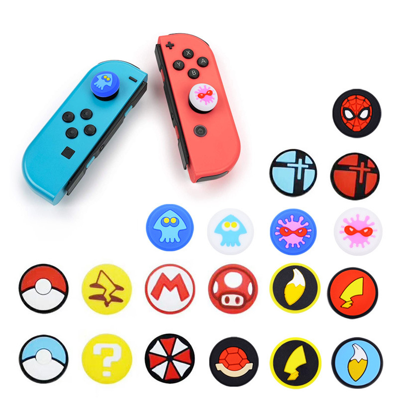 Nintendo Switch Joy-Con Handle Button Cap Silicone Protective Cap Switch Game Theme Silicone Cap