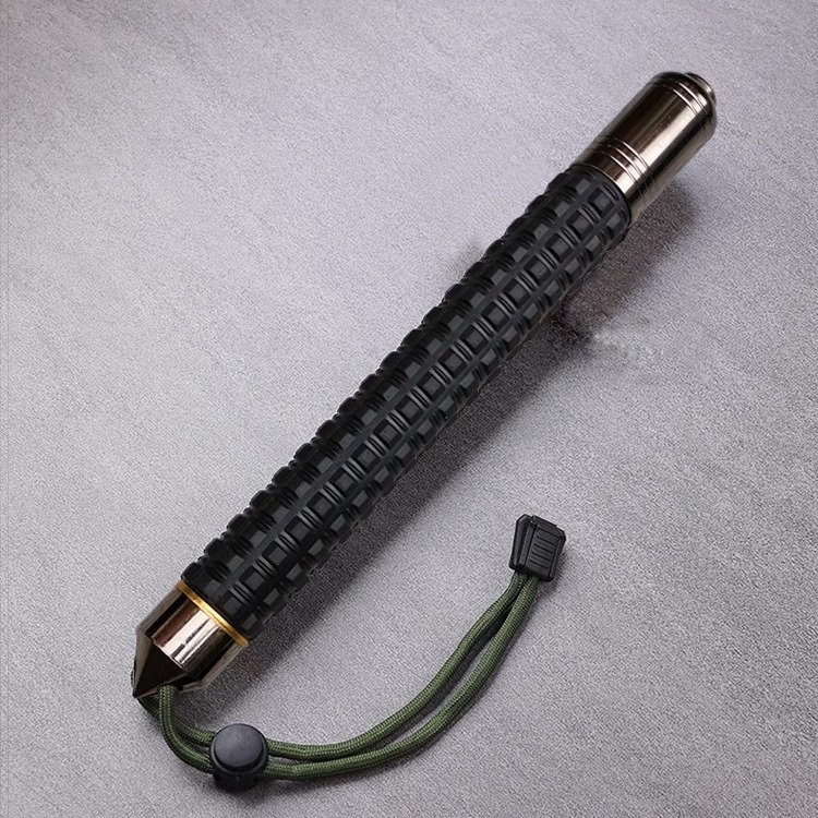 Swing stick solid telescopic legal self-defense weapon vehicle-mounted three-section stick dog-driving self-defense outdoor trekking pole one-piece delivery