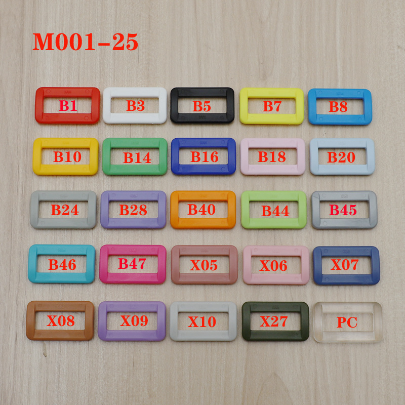 M001-25 Hualian KAM plastic second-gear buckle Lip Buckle adjustment buckle square buckle luggage accessories buckle size 25mm