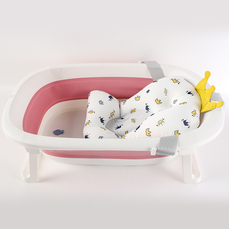 Baby Bath Suspension Mat Newborn Children's Bathtub Bath Mat Bath Net Bag Artifact Baby Sitting and Lying Crown Universal
