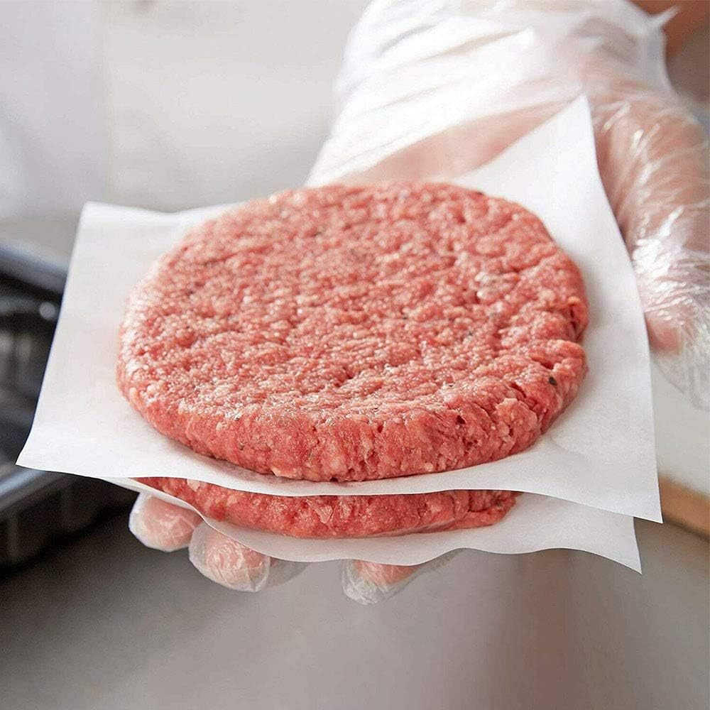 Spot white square double-sided silicone oil paper frozen hamburger patty pad paper fried food oil absorbent parchment paper