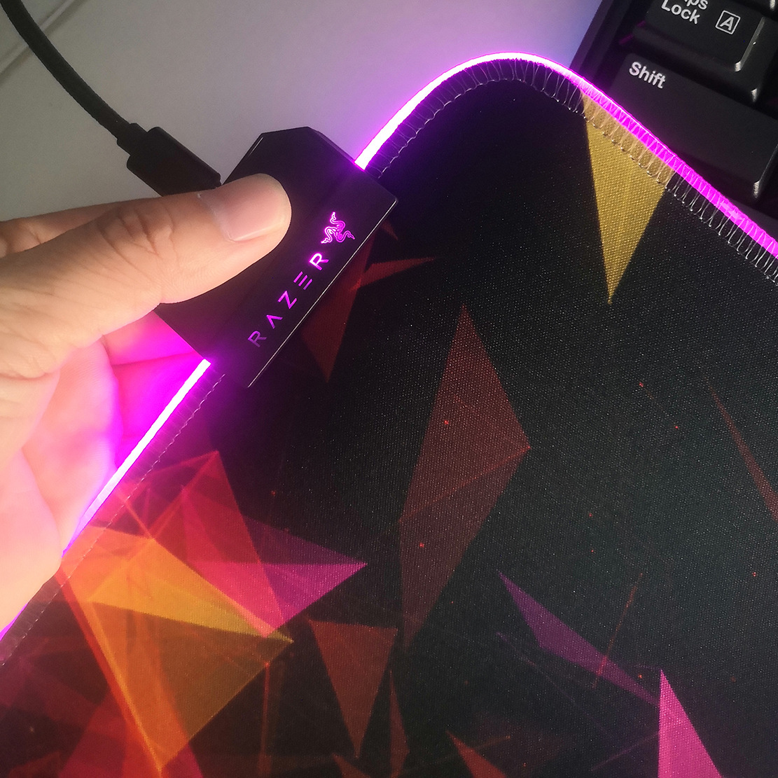 Factory magic color large RGB luminous electronic competition LED mouse pad mousepad mat a printed LOGO