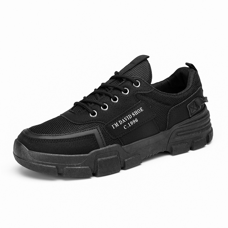 2024 Men's Shoes Outdoor Non-slip Light Work Wear-resistant Black Sneakers Trendy Sports Casual Breathable Labor Protection Trendy Shoes